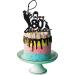 LVUPKFF Fishing 80th Birthday Cake Topper for Man Fisherman Theme Party Decoration Funny 80 Year Fabulous Happy Birthday Party Handmade - Black Glitter - Buy Online on GoSupps.com