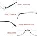 Half Frame Reading Glasses - 2 Pairs Metal Moon Readers for Men & Women - 2.00 Strength (Gray Black - Buy Online on GoSupps.com