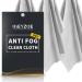 3 Pack Dry Anti Fog Cloth - Antifogging Cloth for Coated Eyeglasses with Masks Microfiber Cleaning Cloth Lens Wipe for Glasses Screen Goggles Reusable and Portable