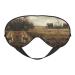SSIMOO Farm with Deer Soft Sleep Eye Mask Female Breathable Eye Patch Perfect for Travel and Relaxation Black
