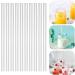 MonkeyJack 10 Pieces Reusable Clear Hard Plastic Drinking Straws+1 Piece Cleaning Brush for Mason Jar and Tumblers Home Party Tableware - Buy Online on GoSupps.com