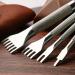 4 PCS Leather Stitching Punch Set - Stainless Steel DIY Diamond Lacing Chisel for Leather Craft - Buy Online on GoSupps.com