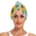 Summer Sunflower Hair Towel 2 Pack Super Absorbent Hair Drying Towel Quick Dry Hair Turbans Head Towel with Button Twisty Wrap for Women Girls
