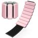 Sports of portable weight cuffs-2-series set (0.5 kg & 1 kg) for women and men ankle weight set for yoga dance aerobics 0.5kg*2 pink peony
