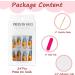 24Pcs Short French Almond False Nails - Cute Sunflower Acrylic Stick on Nails for Women - Full Cover with Glue Stickers - Oval Glossy Fake Nails - Buy Online on GoSupps.com