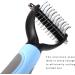 Dog Brush Dematting and Shedding Brush Undercoat Rake Comb for Dogs and Cats Pet Grooming Tool with Double Sided for Removes Knots and Tangled Hair Blue - Buy Online on GoSupps.com