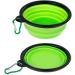 Axgo Foldable Silicone Dog Bowl - Portable Travel Feeder for Dogs - Green - Buy Online on GoSupps.com