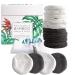 Luxury Bamboo Reusable Makeup Remover Pads, NYC, USA Brand (14 Pack), Four Layer Face Pads with Pocket - White and Grey Reusable Bamboo Face Pads - Eco-Conscious Makeup Remover Pads - Includes Mesh Washing Bag (White/Grey)