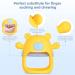 Fu Store Bear Baby Teething Toy Set - Silicone Chew Toys for Breastfeeding Babies, Includes Finger Toothbrushes - Yellow/Pink - Buy Online on GoSupps.com