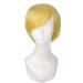 MapofBeauty Cosplay Costume Men's Short Straight Wig (Blonde) Flax Yellow