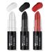 FREEORR 3 Colors Face Clown Makeup Kit  Eye Black Baseball Sticks Face Paint for Baseball/Football/Halloween/Costume Parties Accessories Vampire/Witch/Clown Makeup Cream Face& Body Paint Easy to Blend-White/Black/Red A-3...