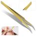 Professional Stainless Steel Eyelash Tweezers for Extensions | Precision Tweezers for Artificial Eyelashes - Shop Now! - Buy Online on GoSupps.com