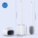 Toilet Bowl Brush and Holder Set - 2 Pack | Silicone Bristles, Ventilated Holder | Deep Cleaning Toilet Cleaner Brush in White - Buy Online on GoSupps.com
