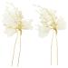 Pearl Wedding Hair Pins 2Pcs - White Flower Bridal Hair Pieces for Women & Flower Girls - Buy Online on GoSupps.com