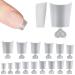 240 Pieces Short French Nail Tips nail tips for gel extensions nail extensions 15 Size Half Cover Matte Fake Nail Art Tips Artificial French Nail Extension Nail Tips for Gel
