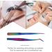 FOMIYES 1 Set Stainless Steel Eyelash Tweezers Precision Tweezers Curved Lash Tweezers Professional Tweezers Ladies Suits Lash Extension Tweezers Golden Clip Miss Fake Eyelashes 13X1cm Colorful - Buy Online on GoSupps.com