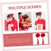 DOITOOL 3 Pairs Tassel Hair Ball Hair Clip Chinese New Year Hairpins Kids Hair Clips for Girls Chinese Girl Hair Accessories Decorate Modeling Artificial Fur Girl Child Red - Buy Online on GoSupps.com