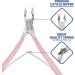 Jestilo Cuticle Remover Tool Set - Stainless Steel Professional Nipper and Pusher for Salon-Quality Manicure and Pedicure at Home - Silver (Pink) - Buy Online on GoSupps.com