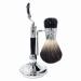 Lefeda Simply men's razor fashionable classic shaving brush holder set 3-layer shaving foam cup-soap bowl care tool set 11x16cm Silver