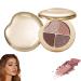 QFFYFZAL Eye & Cheek Palette 4 shimmering metallic colors for eyes and cheeks Eye and cheek contour kit Eye contour and highlighter kit Natural glow contour powder to wear