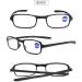 Vevesmundo Foldable Reading Glasses - Compact Diopter Options +1.0 to +4.0 - Black Blue Light Filter for Men & Women - Buy Online on GoSupps.com