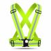 SPDTECH Reflective Running Gear Glow Belt Vest Band for Arm/Wrist/Waist/Leg, High Visibility Reflective Bands, Reflectors Armband for Men and Women Walking Running Cycling, PT Belt Safety Straps Green Vest