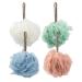 4 Pack Bath Loofah Bath Sponge findTop Extra Large Mesh Pouf Puff Scrubber for Bath Shower (Pink White Blue and Green)