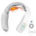 FIT KING Neck Massager with Heat,Fatigue and Pain Relief,TENS Intelligent Neck Massager Cordless and Rechargeable Design with Remote Control and Voice Broadcast,5 Modes 16 Intensities FT-056N