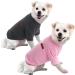 Hualisiji dog sweater fleece dog sweater Small dogs warm dog sweatshirt warm and light with a soft texture easy to wear and light colors (XL gray+pink) XL 2PCs gray+pink