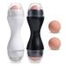 JPNK Oil Absorbing Volcanic Roller  Portable Reusable Oil-Resistant Face Roller  Oil Control Natural Stone Facial Tool  Suitable for Traveling at Home or Going Conduct for Skin Massage 2PCS