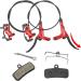 JFOYH 4-Piston Hydraulic Disc Brake Set for Mountain Bike | 160mm Rotors | Pre-Bled Kit | Red | Left-Rear & Right-Front - Buy Online on GoSupps.com