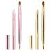 2 Pack Retractable Lip Makeup Brushes Double-Ended Lip Brush for Lipstick Lip Gloss Lipstick Brush Applicator