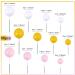 Blumomon 60Pcs Balls Cake Topper DIY Cake Insert Toppers Ball Cake Picks Cupcake Topper for Birthday Party Baby Shower Wedding Cake Decoration(Yellow+Pink+White) Yellow/Pink/White - Buy Online on GoSupps.com