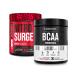 Jacked Factory Nitrosurge Shred Thermogenic Pre-Workout in Watermelon & BCAA in Fruit Punch for Body Recomposition Muscle Building and Recovery