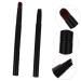 FRCOLOR Retractable Eyebrow Brush Set - 6 Pcs Angled Makeup Brushes & Mini Eyeliner Tool | Travel-Friendly Cosmetic Brushes in Black - Buy Online on GoSupps.com