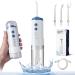 Cordless Water Flosser for Teeth Cleaner - 4 Modes Water Dental Flosser Water Teeth Pick Oral Irrigator Portable & Rechargeable IPX7 Waterproof Water Jet Floss for Home Travel by Megainvo Blue