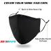 Adjustable Designer Reusable Cloth Face Mask for Men and Women - Breathable & Washable Fashion Mask for Running, Gym, and Everyday Use - Lightweight and Comfortable - Solid Plaid Black Design - Buy Online on GoSupps.com
