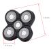 5-Blade Shaver Replacement Heads for Bald Men - Easy-to-Clean Electric Shaver with Blade Cover - Black - Buy Online on GoSupps.com