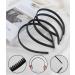 4 Pcs Thin Plastic Headbands with Teeth - DIY Hair Accessories - 8mm Wide International Shipping - Buy Online on GoSupps.com