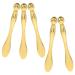 FRCOLOR Lot de 5 B tonnets de Massage pour Yeux en Alliage de Zinc Dor Applicateurs Rouleaux et Spatules pour Cr me Contour des Yeux Outil de Soin Polyvalent Portable pour Relaxation