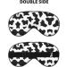 Black and White Cow Print Sleep Mask | Adjustable & Breathable Blindfold for Travel Meditation & Relaxation - Buy Online on GoSupps.com