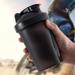 Premium 400ml Shaker Bottle for Protein Powder - Leak-Proof Black Workout Cup with Mixing Ball | Ideal for Fitness & Gym - Buy Online on GoSupps.com