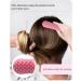 Silicone Massage Comb with Long Handle - Scalp Massager for All Hair Types - Soft Hair Combing & Relaxation - Rose Color - Buy Online on GoSupps.com