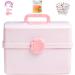 Hair Accessories Organiser Hair Clip Storage Hair Clip Organiser 3-Layer Box for Hair Accessories Storage 180 Unfold Kids Jewellery Box with Handle and DIY Stickers for Hairbands Hair Ties Clips