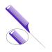 3Pcs Rat Tail Combs for Women- Anti Static, Heat Resistant Hairdressing Comb (Purple) - Buy Online on GoSupps.com