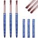 Ycyan 3Pcs Oval & Flat & Angled UV Gel Nail Brush Set  Professional Nail Art Design Brushes for Polygel UV Builder Gel Nails Extension