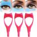 ecaqlin Eyelashes Tools Mascara Shield Applicator Eyelash Tool Upper Lower Eye Lash Mascara Guard Applicator Rose Red - Buy Online on GoSupps.com
