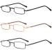 REAVEE 3 Pack Slim Pen Reading Glasses for Men & Women - Stylish Spring Hinged Readers with Portable Clip Case - Black Brown & Blue 2.5x - Buy Online on GoSupps.com