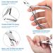 HIFAU 8PCS Premium Cuticle Nippers Pusher Manicure Set | Professional Ingrown Toenail File & Cuticle Remover Trimmer | Stainless Steel Nail Art Kit for Gel Nails - Travel Gift - Buy Online on GoSupps.com