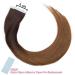 Elailite Tape Extensions - 20 PCS Real Remy Human Hair Adhesive Tapes 35cm #2T6 Dark Brown Ombre to Light Brown - Buy Online on GoSupps.com